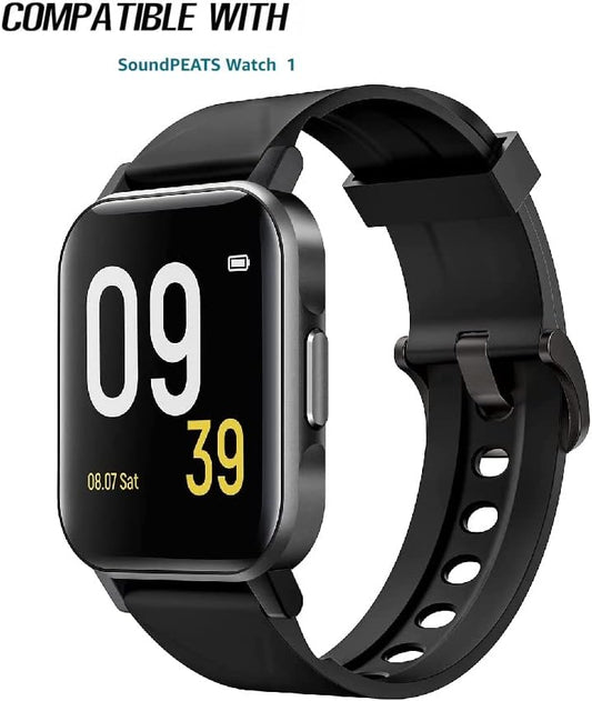 Dado Silicone Band Compatible with SoundPEATS Smart Watch 1,20mm Solid color quick release replacement band