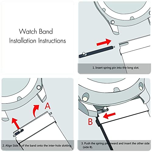 Dado Silicone Band Compatible with SoundPEATS Smart Watch 1,20mm Solid color quick release replacement band