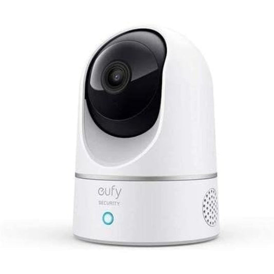 eufy Security 2K Indoor Cam Pan & Tilt, Home Security Indoor Camera, Human and Pet AI, Works with Voice Assistants, Motion Tracking, Night Vision, MicroSD Card Required, HomeBase Not Required.