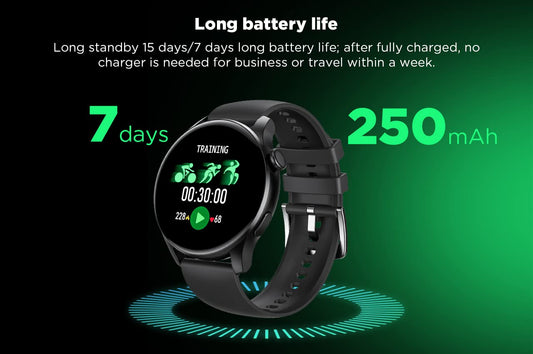 G Tab GT5 SmartWatch with Bluetooth Calling, Large Battery, Heart Rate, Sleep, Blood Pressure and Exercise Monitoring, Sports Gray, Medium