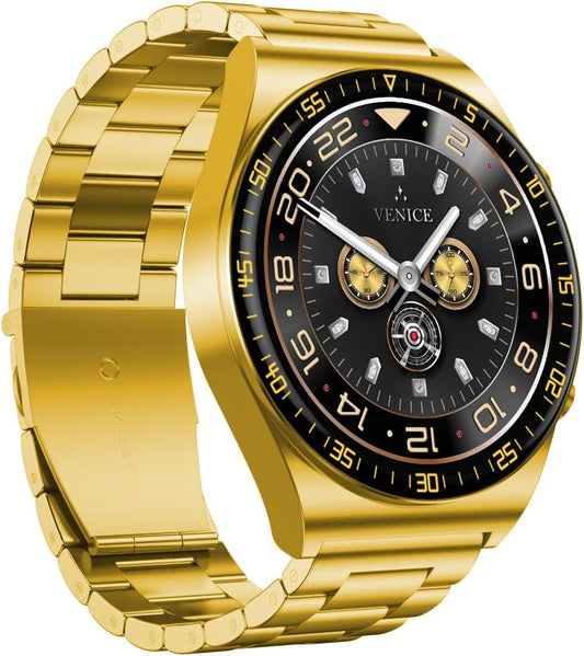 G-Tab GT3 PRO Golden Edition Smart Watch, 1.39 Inches IPS Screen, 290mAh Battery, IP67 water proof, support calling, heart rate monitor, calorie tracking, blood oxygen, sleep monitor