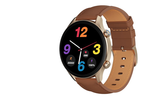 G-Tab GT7 Smartwatch, 1 GB Storage for Music, 1.43 INCHES AMOLED WITH LEATHER STRAP + EXTRA SILICON STRAP, Smart Calling, Blood Oxygen, Calorie Monitoring
