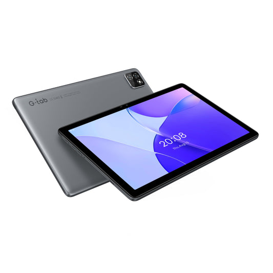 G-Tab T10 Tablet/10.1 Inch IPS/4GB RAM + 64 GB ROM/Quad Core/4G Dual Sim/5G Wifi/2+5 MP Camera/1280x800 resolotion/Tempered Glass Touch/6580mAh battery/13months warranty (Gray)