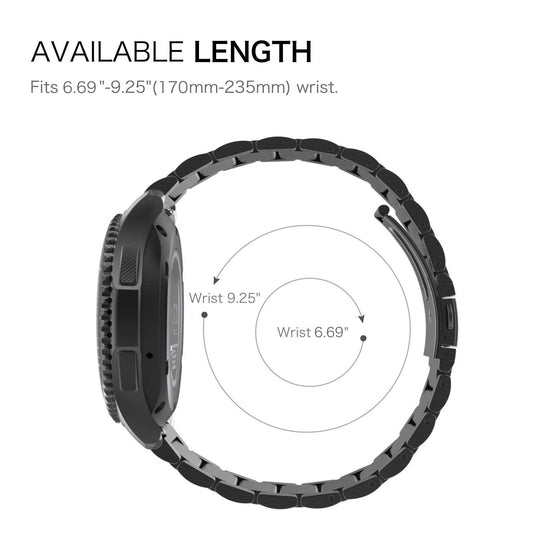 Fintie Band for Gear S3 / Galaxy Watch 46mm, 22mm Quick Release Stainless Steel Metal Replacement Strap Bands for Samsung Gear S3 Frontier / S3 Classic/Galaxy Watch 46mm Smartwatch