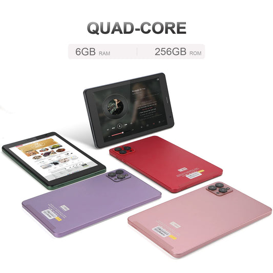 C idea 8GB+256GB Tablet,8 Inches Tablet, Android 12,WIFI,5G LTE,1280 * 800 IPS HD Screen,8000mAh Battery,8MP+5MP Dual Camera,CM813 Pro-Red