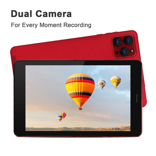 C idea 8GB+256GB Tablet,8 Inches Tablet, Android 12,WIFI,5G LTE,1280 * 800 IPS HD Screen,8000mAh Battery,8MP+5MP Dual Camera,CM813 Pro-Red