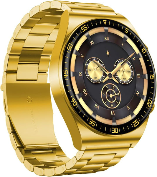 G-Tab GT3 PRO Golden Edition Smart Watch, 1.39 Inches IPS Screen, 290mAh Battery, IP67 water proof, support calling, heart rate monitor, calorie tracking, blood oxygen, sleep monitor