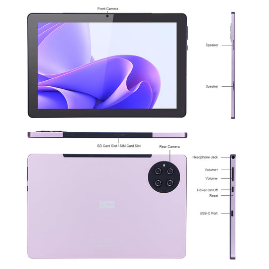 C idea 10.0 Inches Tablet,8GB+512GB,5G LET Dual SIM,Android 12 Tablet,16MP+13MP Dual Camera,10000 mAh Battery,With Keyboard,Mouse, Case And Gift CM7800Plus-Pink