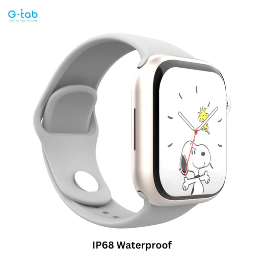 G-Tab FT9 Mini Smartwatch/Smart Calling/Online Navigation/Compass/IP68 Waterproof/1.75 Inches Display/Health Monitoring/Multi Sport Mode/Supports iOS & Android/200 mAh battery (Gold)