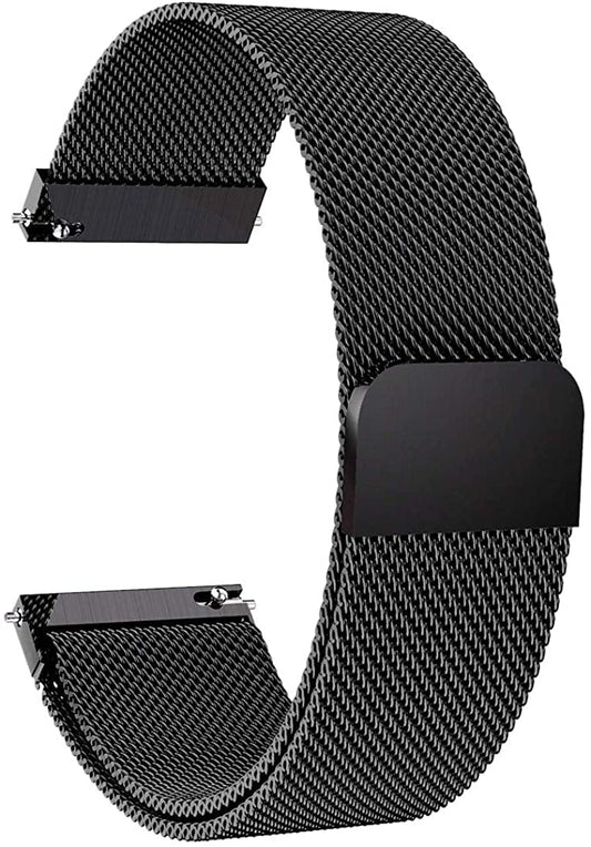 eWINNER Replacement Bands 22mm Milanese Loop Adjustable Mesh Stainless Steel Magnet Lock Strap compatible with Samsung Gear S3 Classic/S3 Frontier/Moto 360 2nd Gen/Smart Watch