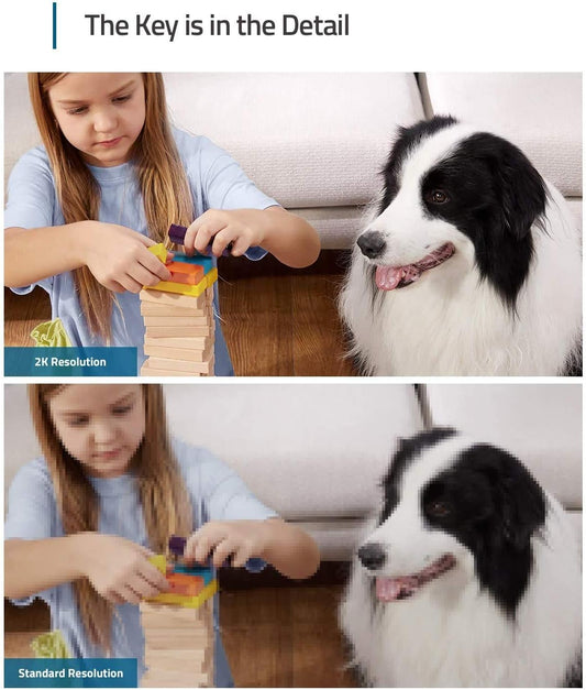 eufy Security 2K Indoor Cam Pan & Tilt, Home Security Indoor Camera, Human and Pet AI, Works with Voice Assistants, Motion Tracking, Night Vision, MicroSD Card Required, HomeBase Not Required.