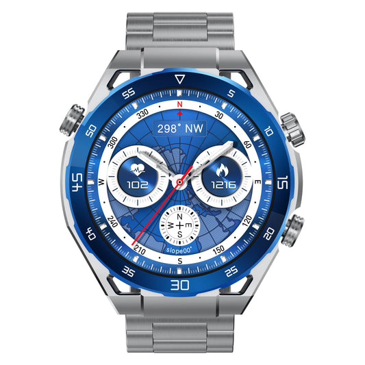 G-Tab GT8 Smart watch, Music storage upto 1 GB, 1.43 INCHES AMOLED,WITH LEATHER STRAP+RUBBER STRAP, Smart calling, heart rate, always display on