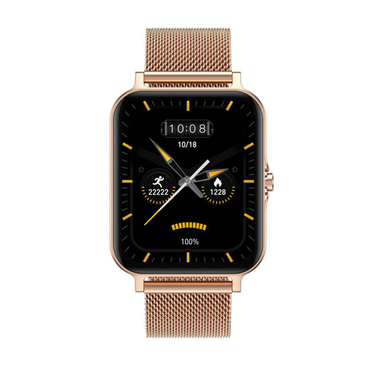 G-Tab FT7 Startwatch 1.78 Inches Amoled, 250mah Battery, IP68 Waterproof, Innovative Design, Memory 128 MB, Health Monitoring, Multi Sport Modes (Golden)