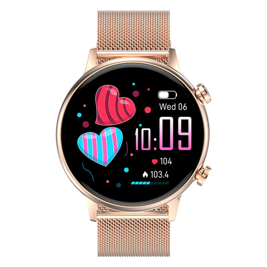 G-Tab GT9 Smartwatch for women, 1.1 Inch Amoled Display, 220mAh Battery, supports Android and iOS, Heart rate monitor, blood oxygen monitor, sport mode, message notification