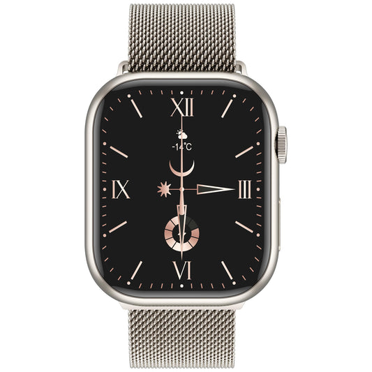 G-Tab FT9 2.2 Inches Amoled Smart Watch with Muslim Prayer Timings, Tasbih Counter Feature, Quran Audio Recitation, Calorie monitoring, heart rate, and blood oxygen monitoring, silver colour