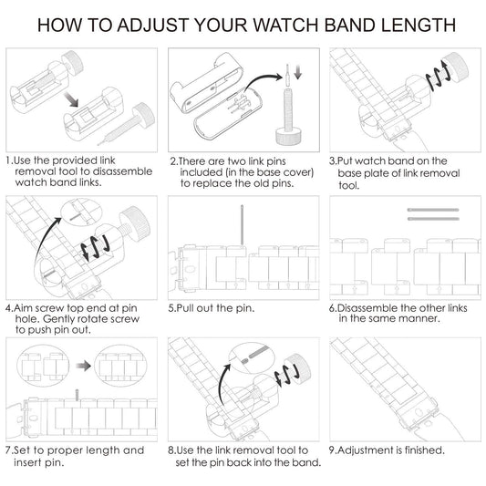 Dado Stainless Steel Replacement Band Compatible with SoundPEATS Smart Watch Pro 1 / Watch 2, 3 beads adjustable length Stainless Steel strap