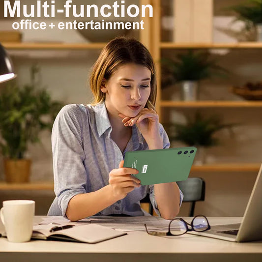 C idea 7 inch Portable Tablet, Android 12 Tablet PC with SIM Card Slot Storage 64GB Expandable Dual Camera 5MP+8MP 6000mAh 600 * 1024 IPS Touch Screen with LET+WIFI for Gift(Green)