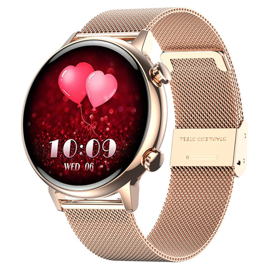 G-Tab GT9 Smartwatch for women, 1.1 Inch Amoled Display, 220mAh Battery, supports Android and iOS, Heart rate monitor, blood oxygen monitor, sport mode, message notification
