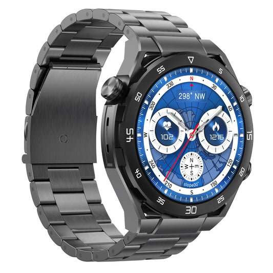 G-Tab GT8 Amoled Smart Watch, Music Storage upto 1 GB, 1.43 INCHES AMOLED WITH LEATHER Strap + RUBBER Strap, Smart Calling, heart rate, blood oxygen, sport mode, always display on