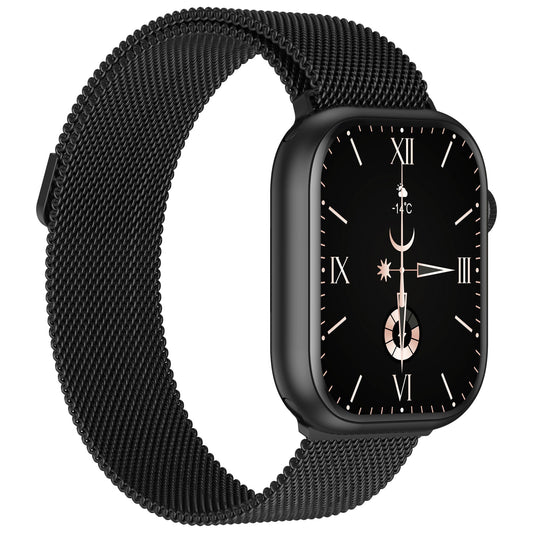 G-Tab FT9 2.2 Inches Amoled Smart Watch with Muslim Prayer Timings, Tasbih Counter Feature, Quran Audio Recitation, Calorie monitoring, heart rate, and blood oxygen monitoring, black colour