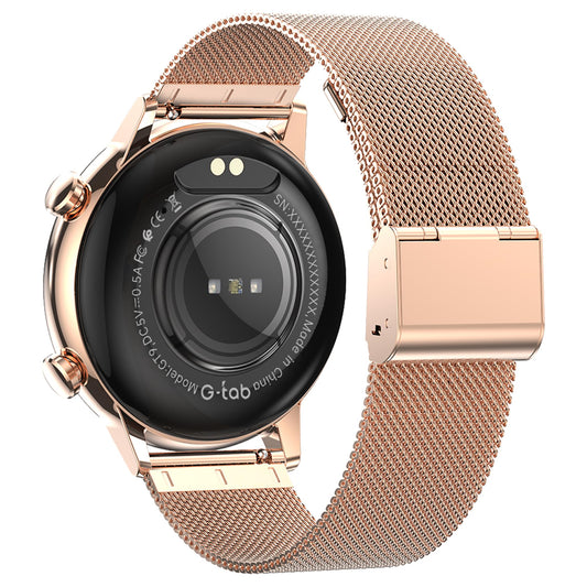 G-Tab GT9 Smartwatch for women, 1.1 Inch Amoled Display, 220mAh Battery, supports Android and iOS, Heart rate monitor, blood oxygen monitor, sport mode, message notification