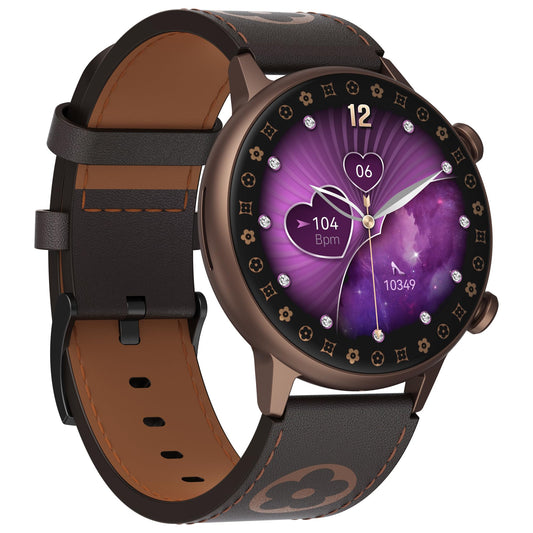 G-Tab GT9 Smartwatch for women, 1.1 Inch Amoled Display, 220mAh Battery, supports Android and iOS, Heart rate monitor, blood oxygen monitor, sport mode, message notification