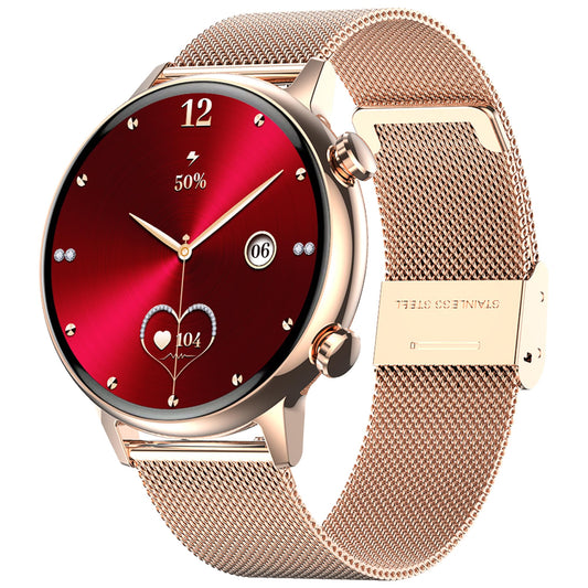 G-Tab GT9 Smartwatch for women, 1.1 Inch Amoled Display, 220mAh Battery, supports Android and iOS, Heart rate monitor, blood oxygen monitor, sport mode, message notification