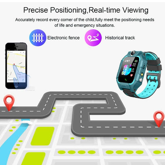 E06 Model: Waterproof Kids Smartwatch with LBS Tracker, SOS, Camera, Alarm, 1.44'' Touch Screen - Ages 3-12 - Ensuring Safety and Fun, the Perfect Electronic Toy and Birthday Gift for Boys and Girls