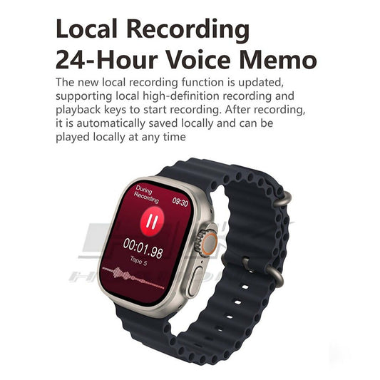 HK9 ULTRA 2 Smart Watch 2.12 inch Smartwatch Fitness Running Watch Bluetooth Temperature Monitoring Pedometer Call Reminder Compatible with Android iOS Women Men Long Standby Hands-Free Calls Chat GPT - Orange