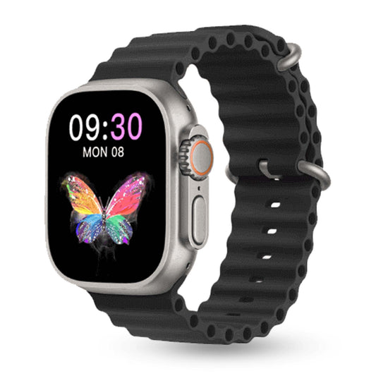 HW68 Ultra Mini Smart Watch - Special Edition for Ladies With 2 Straps 41mm Black - ساعة ذكية HW68 Ultra Mini - إصدار خاص للسيدات مع حزامين