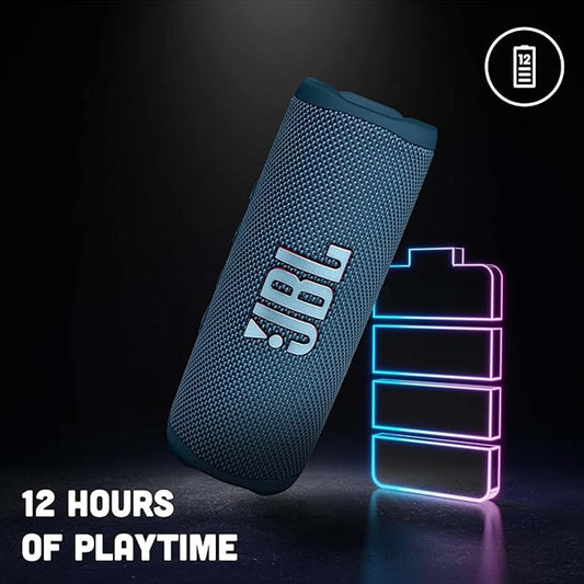 JBL Flip 6 Portable IP67 Waterproof Speaker with Bold JBL Original Pro Sound, 2-Way Speaker, Powerful Sound and Deep Bass, 12 Hours Battery, Safe USB-C Charging Protection - Blue