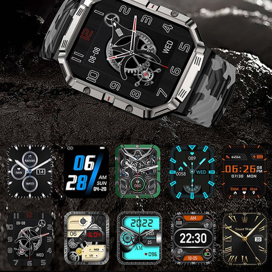 SMART 2030 W55 Miitary Smart WATCH With 2 Straps - ساعة ذكية ذكية 2030 W55 ميتاري مع حزامين