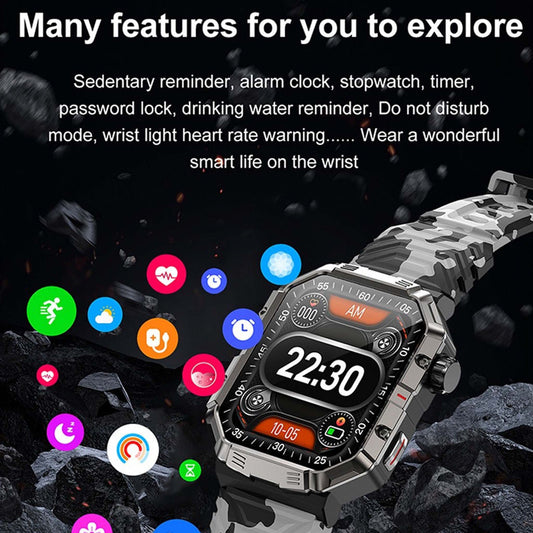 SMART 2030 W55 Miitary Smart WATCH With 2 Straps - ساعة ذكية ذكية 2030 W55 ميتاري مع حزامين