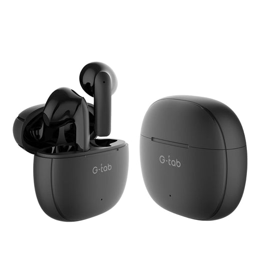 G-Tab X6 True Wireless Earbuds, Bluetooth Earphones With Dual Mic, Hifi Sound, Enc Noise Cancellation For Clear Calls, Bluetooth 5.3, Type-C Fast Charging Port, 1 Free Cover, One Size