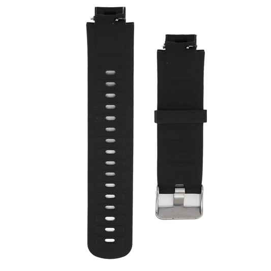 Watch Strap, Lightweight Breathable Porous Solid Color Smart Watch Band Silicon Skin Friendly Amazfit Verge 3 black