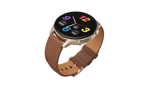 G-Tab GT7 Smartwatch, 1 GB Storage for Music, 1.43 INCHES AMOLED WITH LEATHER STRAP + EXTRA SILICON STRAP, Smart Calling, Blood Oxygen, Calorie Monitoring