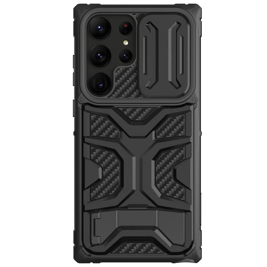 Nillkin basic case for Samsung Galaxy S23 Ultra, CamShield Carbon Fiber Armor for Samsung S23 Ultra Case Rugged Lightweight [Military-Grade Drop Protection] Shockproof -Black (S23 Ultra Case 4)