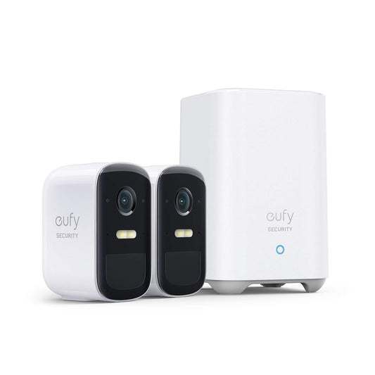 eufy Security, eufyCam 2C Pro 2-Cam Kit, Wireless Home Security System with 2K Resolution, 180-Day Battery Life, HomeKit Compatibility, IP67, Night Vision, and No Monthly Fee