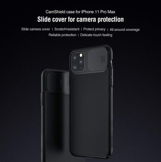 Nillkin Apple iPhone 11 Pro Max Case Cam shield series with Camera Slide cover Mobile Phone - Black