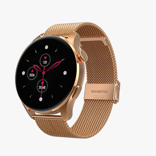 G Tab GT5 SmartWatch with Bluetooth Calling, Large Battery, Heart Rate, Sleep, Blood Pressure and Exercise Monitoring, Sports Rose Gold, Medium