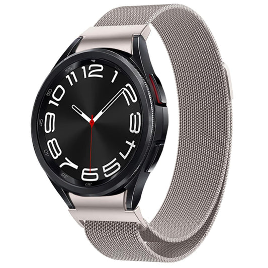 T-Buckle Closure Milanese Bands for Samsung Galaxy Watch 6/5/4 Band 40mm 44mm/6 Classic 47mm 43mm Women Men,One Click Attachment,No Gap Magnetic Stainless Steel strap for Galaxy watch 5 Pro band 45mm