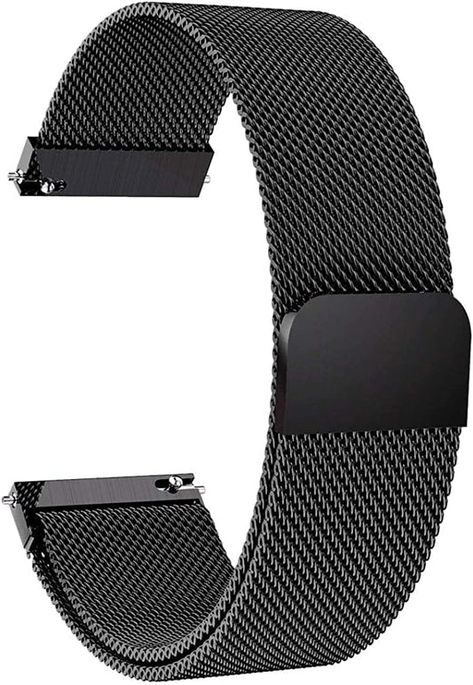 eWINNER Replacement Bands 22mm Milanese Loop Adjustable Mesh Stainless Steel Magnet Lock Strap compatible with Samsung Gear S3 Classic/S3 Frontier/Moto 360 2nd Gen/Smart Watch