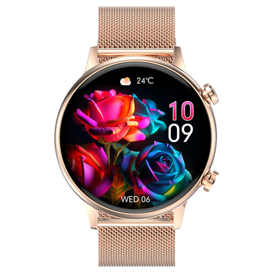 G-Tab GT9 Smartwatch for women, 1.1 Inch Amoled Display, 220mAh Battery, supports Android and iOS, Heart rate monitor, blood oxygen monitor, sport mode, message notification