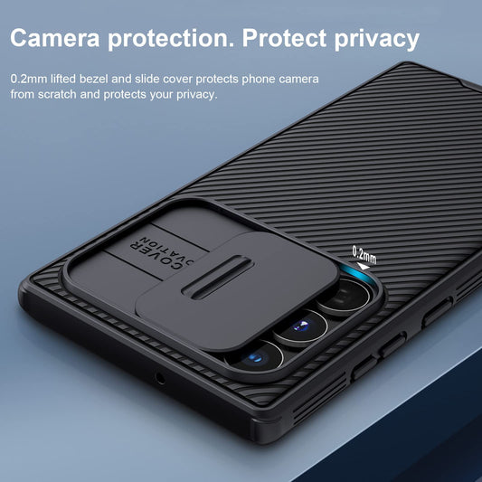 Nillkin CamShield Pro Case with Camera Protection for Samsung Galaxy S22 Ultra - Black