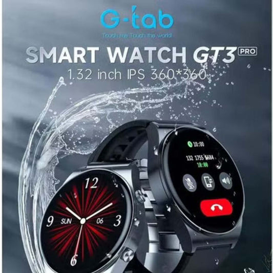 G-tab GT3 Pro IP67 Waterproof IPS 1.29 inch Smart Watch - Black   - ساعة ذكية جي تاب GT3 برو IP67 مضادة للماء IPS 1.29 بوصة - أسود