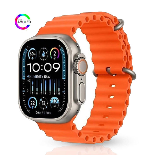 HK9 ULTRA 2 Smart Watch 2.12 inch Smartwatch Fitness Running Watch Bluetooth Temperature Monitoring Pedometer Call Reminder Compatible with Android iOS Women Men Long Standby Hands-Free Calls Chat GPT - Orange