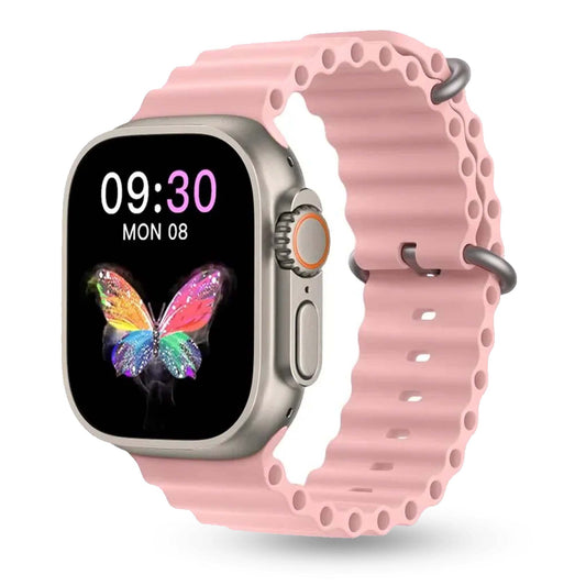 HW68 Ultra Mini Smart Watch - Special Edition for Ladies With 2 Straps 41mm Pink  - ساعة ذكية HW68 Ultra Mini - إصدار خاص للسيدات مع حزامين